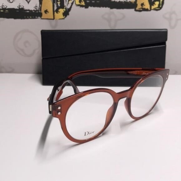 New Authentic Dior CD3 086 51 Ladies Aviator/Pilot Eyeglass Frames – Tortoise - Picture 3 of 11